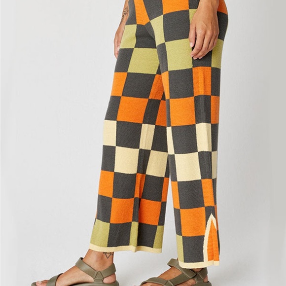 NWOT Checkerboard Pant: Papaya Check -Backbeat - Picture 7 of 7